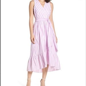 J Crew Striped Surplice Dress